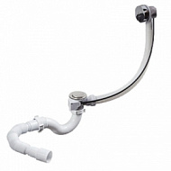 Обвязка для ванны полуавтомат с сифоном S-обр. 1 1/2"х40мм с гофротрубой 40х40/50мм