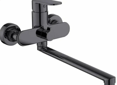 AV3530 Смеситель для ванны AVRORA Moon  универсальный в матовом черном цвете