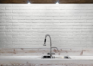 Гипсовая плитка Классик 300 белый 220*55 мм /уп 66 шт/1 м2