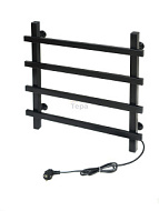 Полотенцесушитель электрический Линия 500х600 черный кв.профиль