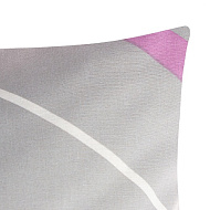 3573617 Наволочка Этель «Серо-розовые  зигзаги» 70х70, поплин, 125 г/м2