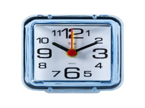 Будильник "21 Век" кварц, корпус синий "Классика"