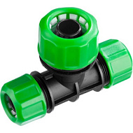 Тройник цанговый (шланг-шланг-шланг) Росток 1/2" х 1/2" х 3/4"