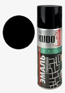 Эмаль алкидная KUDO, аэрозоль, 520мл, черная глянцевая KU-1002