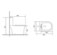 VX31126DP Унитаз-компакт OLIVE’S VORTEX SIERRA  торнадо, сиденье дюропласт Белый W00120