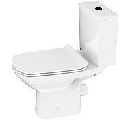 Унитаз-компакт Cersanit Carina New Clean On 011, белый, дюропласт с микролифтом, тонкое
