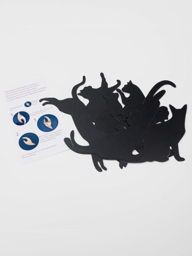 7111680 Наклейки интерьерные "Котики", зеркальные, декор на стену, набор 8 шт