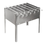 Мангал сборный + 6 шампуров (нерж.) 350х250х350 мм