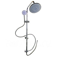 3013 Душевая стойка Санакс Oskar, хром, 3 режима, с тропическим душем, шланг 1,5 м, Ø 100мм