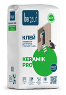 Клей Усиленный для плитки Bergauf Keramik Pro 25кг