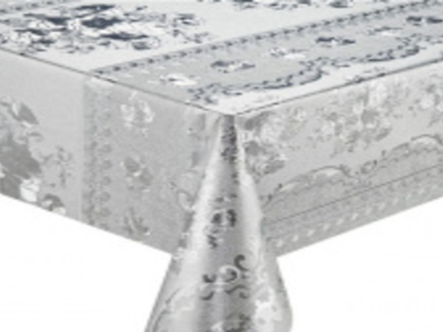 Клеенка металлик без основы серебро 0,18мм*1.37м*20м