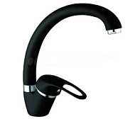 D150409-A Смеситель для кухни с поворотным изливом, чёрный матовый, D-Lin