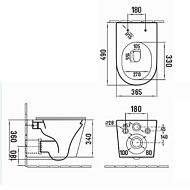 Унитаз подвесной Comforty 105MB, чёрный матовый, сиденье дюропласт softclose тонкое, быстросъёмное