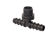 ДС.070719 Тройник для трубки капельного полива с внешней резьбой, 16/16 мм на 1/2"