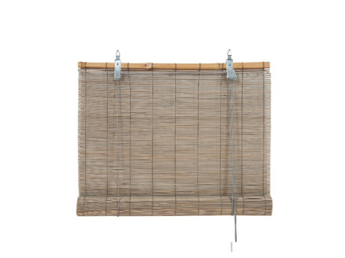 Бамбуковая рулонная штора Bamboo серый 140*160см