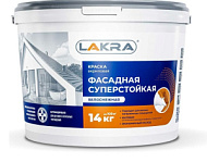 Краска Лакра фасадная акриловая 14,0 кг суперстойкая , белоснежная