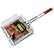 Решетка-гриль 64 (+3) х32х26х6 см антипригарная глубокая 'Твой Пикник'