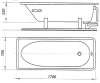 Ванна стальная эмалированная белая 170*70*33см (без ножек)
