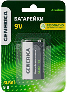 1777255 Элемент питания алкалиновый "крона" 6LR61 9В Alkaline (блист.1шт) GENERICA ABT-6LR619V-ST-L02-G