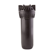 Корпус 10SL х 1/2 черный, для горячей воды, латунные вставки