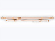 Карниз круглый с U-шиной двухрядный MAGELLAN 280см дуб беленый,d28