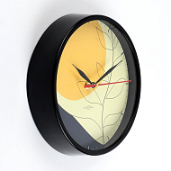 Часы настенные, серия: Интерьер, "Листья", плавный ход, d-20 см