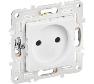 Розетка SKANDY 10А без заземл. без защ. шторок SK-R02W арктич. бел. IEK SK-R10-10-K01