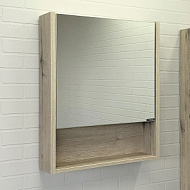 Зеркало-шкаф Comforty Марио-60" дуб дымчатый, 600*700*140 мм