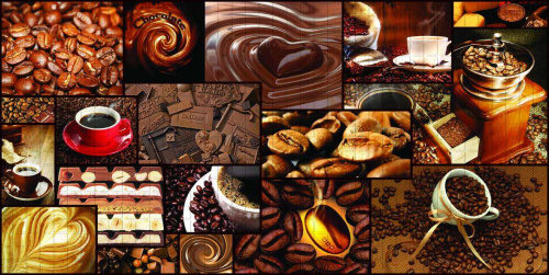 Панель пластиковая, 955 х 480мм, Аромат кофе