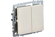 Выключатель IEK 2-кл. СП BRITE ВС10-2-0-БрКр 10А беж. BR-V20-0-10-K10