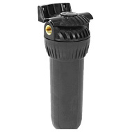 Корпус фильтра Гейзер для горячей воды, матовый, черный, латунь 10SL х 3/4"