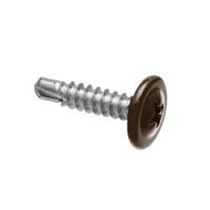 Саморез пресс-шайба 4,2х16мм сверло темно-коричневый RAL 8017 20 шт/пакет