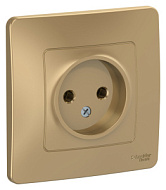 1210354 Розетка СП BLANCA 16А 250В без шторок с заземл. титан SchE BLNRS001014