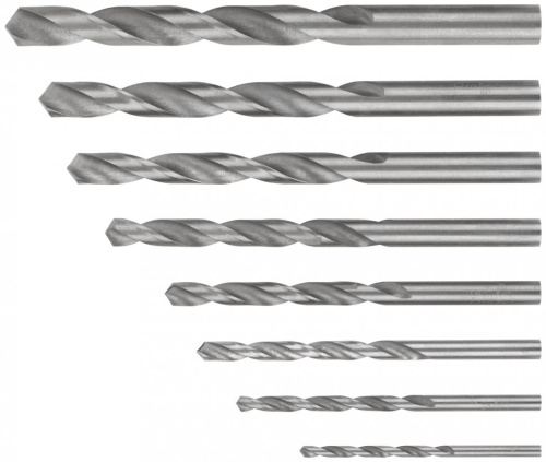 35600М Набор сверл по металлу HSS, угол заточки 118°, пласт. кейс, 8 шт.