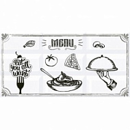 Декор настенный Breakfast 4 белый 201*405мм