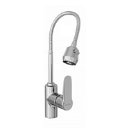 AV9001 Смеситель для кухни AVRORA Kitchen с высоким гибким изливом, латунь,  хром