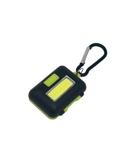 Фонарь брелок кемпинговый походный КОСМОС 2ВтCOBLED 3xAAA корпус ABS-пластик карабин
