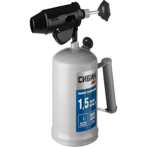 40670 Лампа паяльная СИБИН, стальная, 1,5 л.