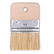 Кисть для лакировки 100мм, светлая натуральная щетина, ручка из древесины бука