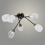 Люстра 11267В-3/6 черный (Плафон 0013) НПБ 01-6х60-120 Е27 6x60W Е27 d591 h223