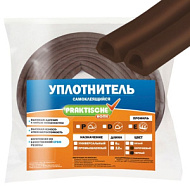 Уплотнитель самоклеющийся `PRAKTISCHE HOME`  9х8мм D-12 м (коричневый)