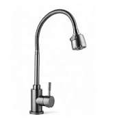 ZM-7728-2Q-750 Смеситель для кухни Wasser Zimmer  графит с гибким изливом, SUS304