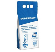 Шпаклевка гипсовая армированная для швов Гипрок SUPERFLOT 5kg /3/