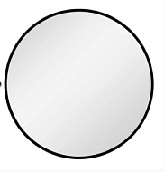 Зеркало интерьерное Мансарда 6064-Zm1, 600х600 мм, настенное, круглое c окантовкой d=60 см, чёрный