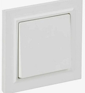 1984895 Выключатель IEK 1-кл. СП BRITE ВСР10-1-0-БрАБ 10А в сборе арктич. бел. BR-V10-0-10-K91-F