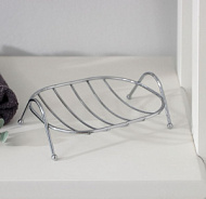 405018 Мыльница на ножках Доляна «Сибарит», 12×9.5×4 см, хромированная