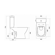 1WH302418 Унитаз-компакт Santek "Нео", безободковый rimless, 2 режима Oliveira