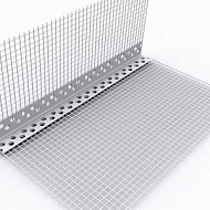 Профиль угловой ПВХ с армирующей сеткой  2,5м, 10х15 см, 50 шт/уп,