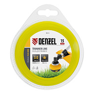 96113 Леска для триммера Denzel, звезда 3 мм х 15 м, блистер Flex cord