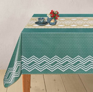 Клеенка DEKORAMA орнамент зелен 1,4*20м  1/1